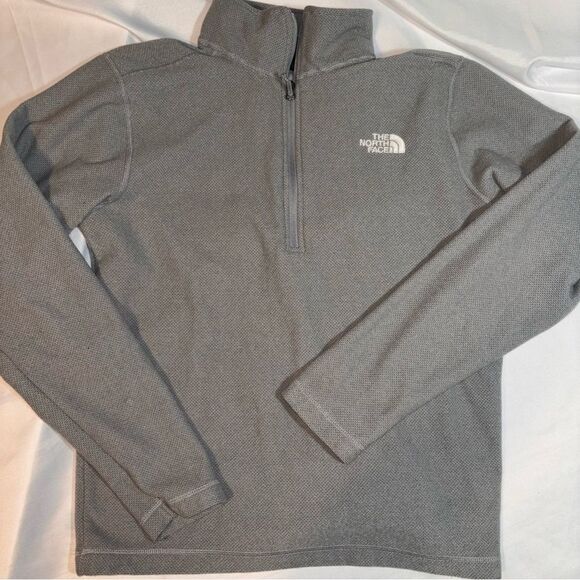 The North Face Mens Cap Rock Textured 1/4 Zip Fleece Pullover size medium - Picture 1 of 5